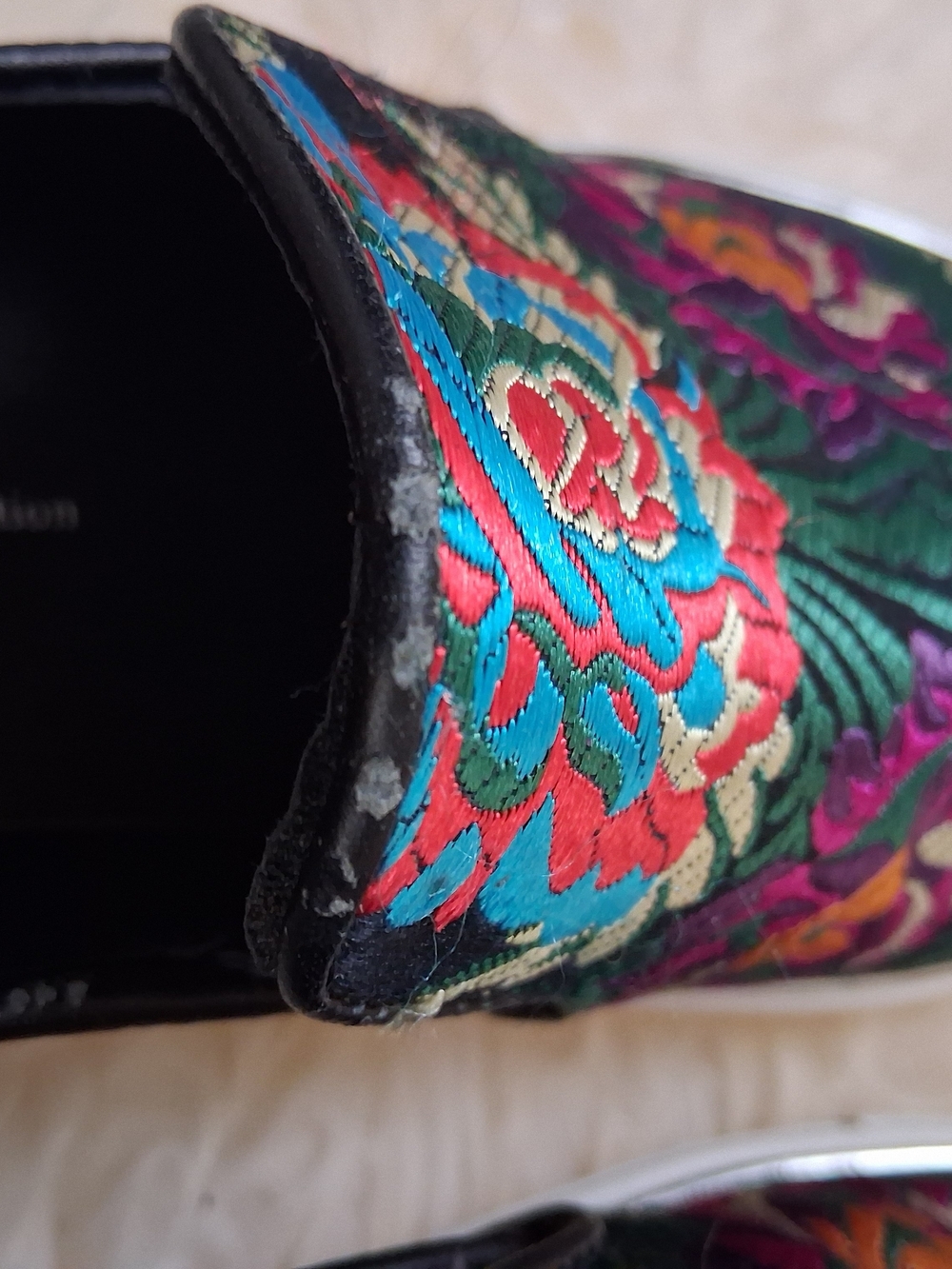 The Wishbone Collection Embroidered Floral Slip-On Sneakers - Picture 2 of 6